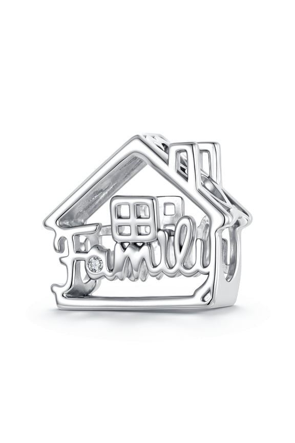 Silver Plated House Charm Bead for Bracelet Making