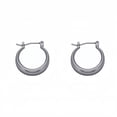 thumbnail image 1 of Silver Plated Hypoallergenic Chunky Hoop Earrings for Women, Thick Wide Small Earrings Gift for Mom, 1 of 7