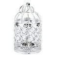 thumbnail image 1 of Silver Plated Iron Artisanal Home Decor for Aesthetic Lighting Hollow Bird Cage Candle Holder, 1 of 7