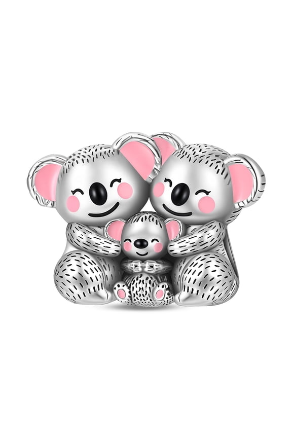 Silver Plated Koala Charm Bead for Bracelet Making