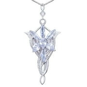 REINDEAR Silver Plated Lord of the Rings Arwen's Evenstar Pendant Necklace