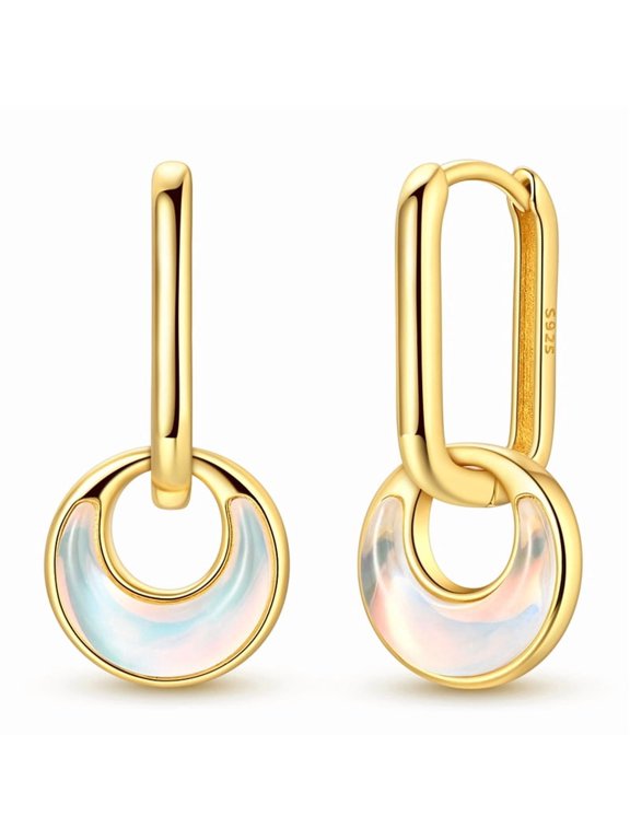 Silver Plated Moon Stud Earring for Women