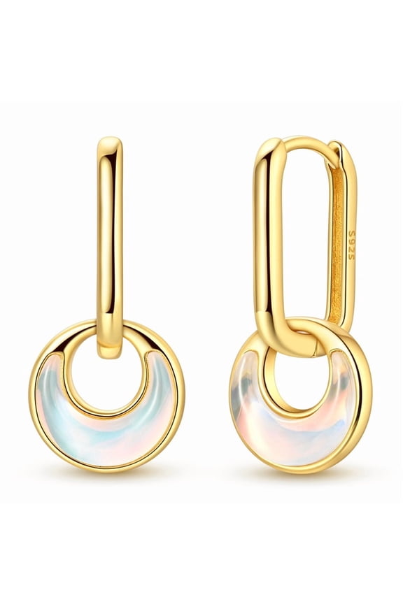 Silver Plated Moon Stud Earring for Women