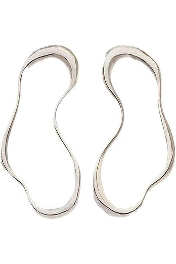 Silver Plated Paperclip Chain Link Earrings For Women Trendy Statement Square Hoop Rectangle Drop Dangle Jewelry Wedding Gifts