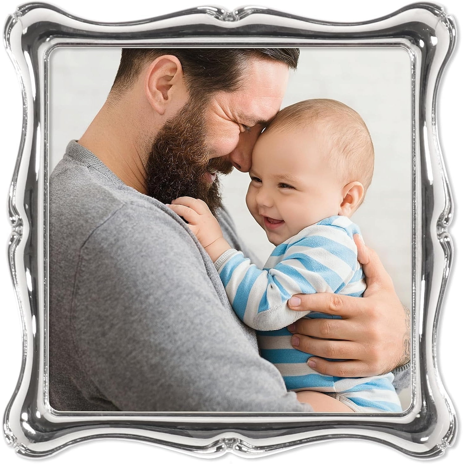 Silver Plated ROMANCE 4x4 frame by Lawrence Frames - 4x4 - Walmart.com