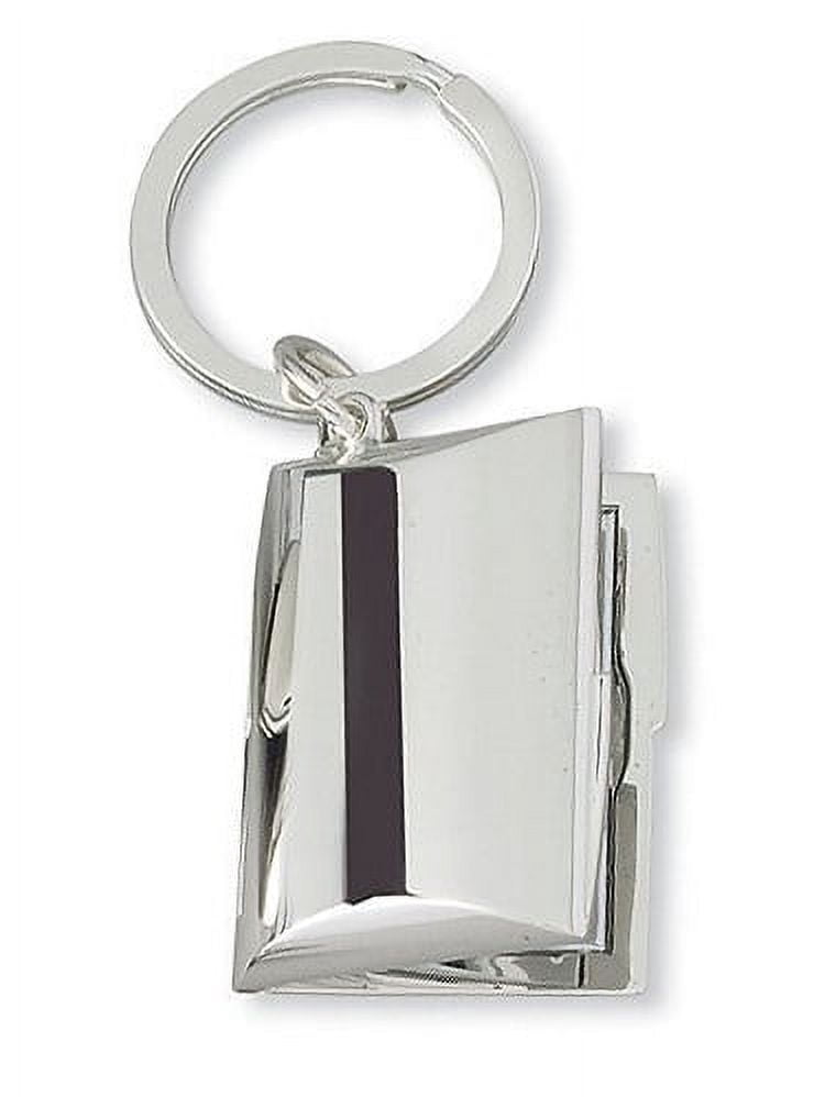 Silver Plated Rectangle Keychain Locket - 1 inch x 1 3/4 inch - Walmart.com