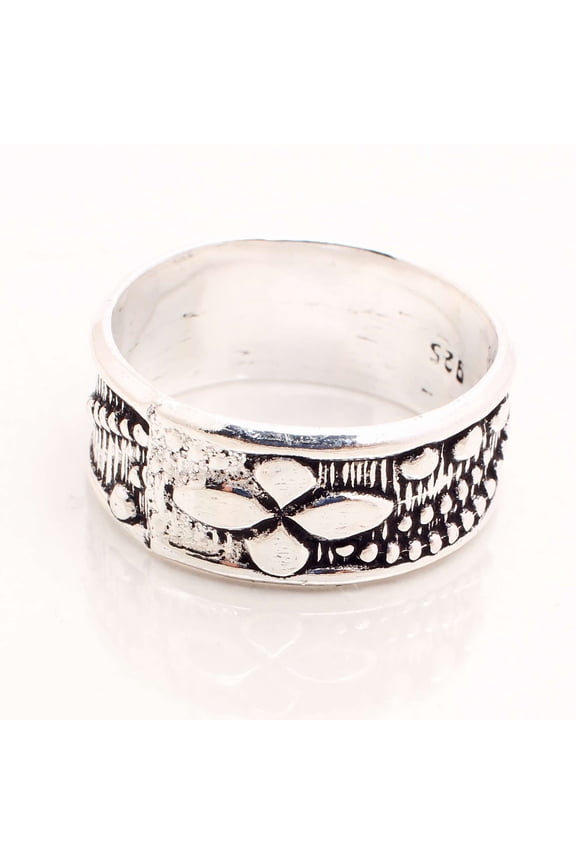 Silver Plated Ring Jewelry For Womens - Handmade Ring - Size US 6 - Fashion Jewelry Gift For Her - Statement Ring For Women - Stackable Gothic Bohemian style ring R-14486