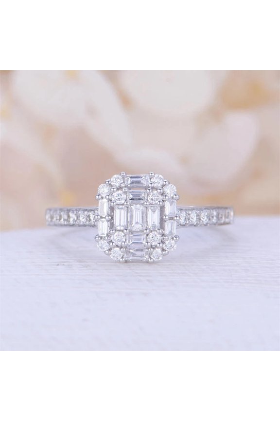 Silver Plated Ring Women Dreaming Ring Brilliant Crystal Stone Setting Ring For Women