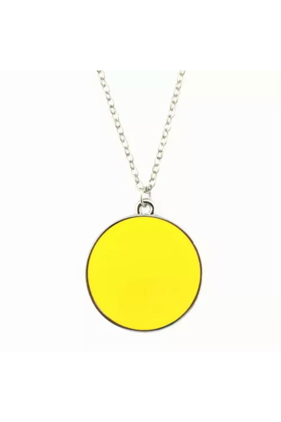 Silver Plated Round Pendant Necklace Circle Disk Long Chain Women Jewelry