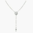 thumbnail image 1 of Silver-Plated Saint Benedict Medal Rosary Necklace 16-inch, 1 of 5
