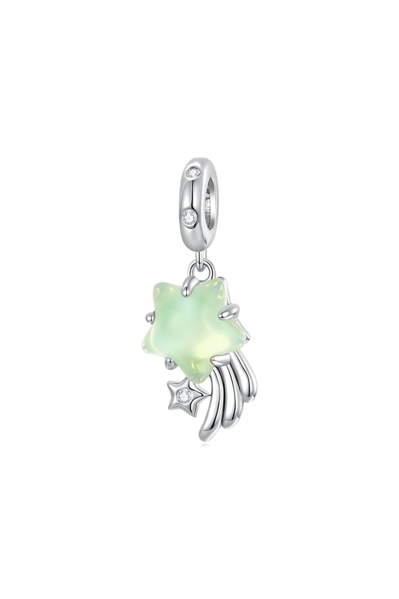 Silver Plated Star Charm Bead for Bracelet Making