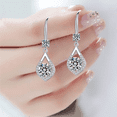 thumbnail image 1 of Silver-Plated Teardrop Earrings 3-Piece Set – Retro Design, Unisex Jewelry with Gift Box, 1 of 7