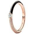 thumbnail image 1 of Silver Plated White Copper Rose Gold Drop Ring Ring Circle Series Ring To Ring Ring, 1 of 2