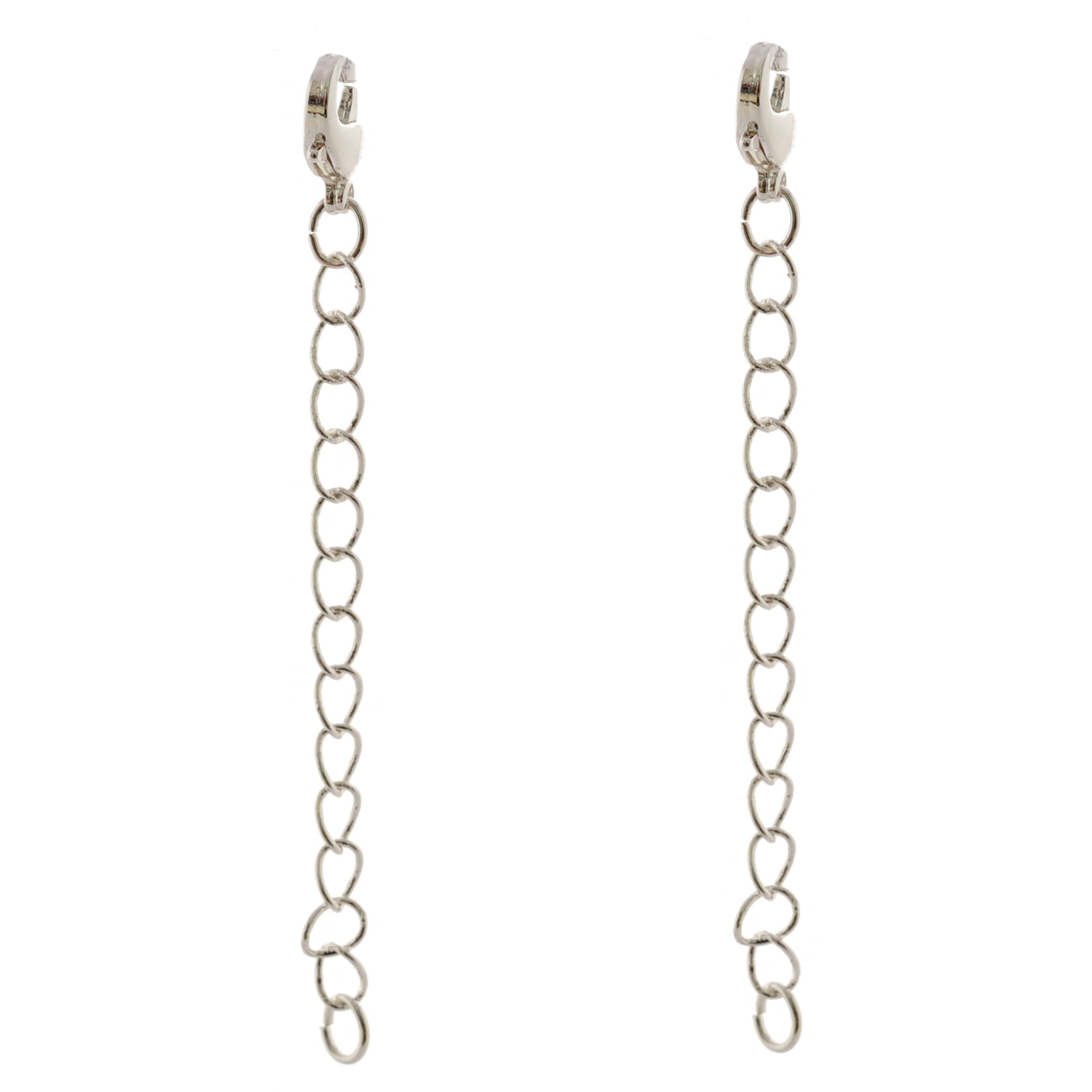 Silver Plating 2.5 Inch Chain Extender for Necklace Bracelet Set of 2 ...