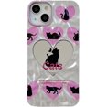 thumbnail image 1 of Silver Pleated Mirror Cute Cats Pink Love Heart Soft  for iPhone Case (Silver,iPhone 12 Pro), 1 of 6