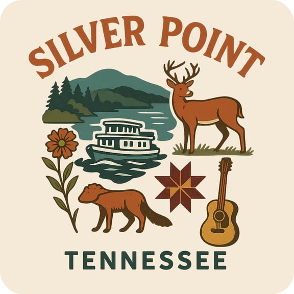 Silver Point Tennessee Keepsakes Souvenir Vinyl Sticker – Destination Travel Keepsake Collectible (4-Inches Wide)