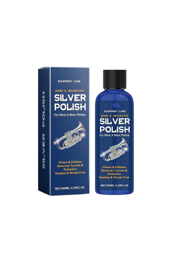Silver Polish Cleaner | Sterling Silver Cleaner Tarnish Remover for Silverware Jewelry Band Instruments