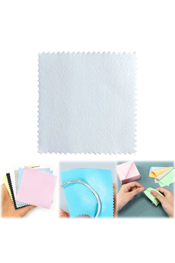 Silver Polishing Cloth – Dusknt Sunshine Bulk Pack for Silver, Gold, Brass & Copper Jewelry, Keep Jewellery Shiny & Tarnish-Free, Spring Jewelry Care Essential (Style C)