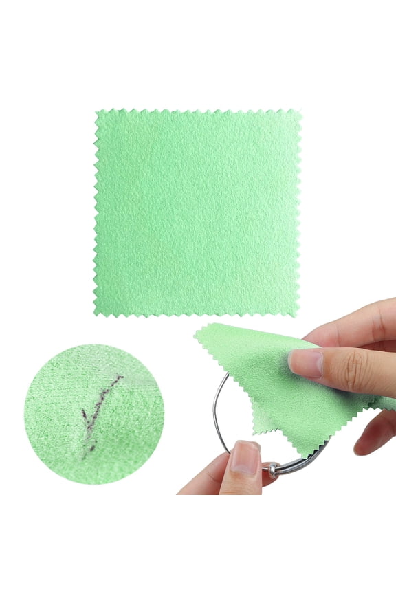 Silver Polishing Cloth Jewelry Cleaning And Polishing Cloth Made With Cotton For Gold, Silver Green