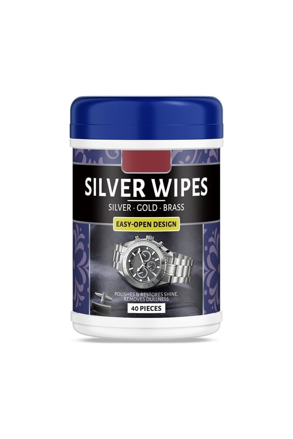 Silver Polishing Wipes For Removing Tarnish From Jewelry Tableware Or Decorative Items Individually Packaged For Convenient Use At Home Or While Traveling