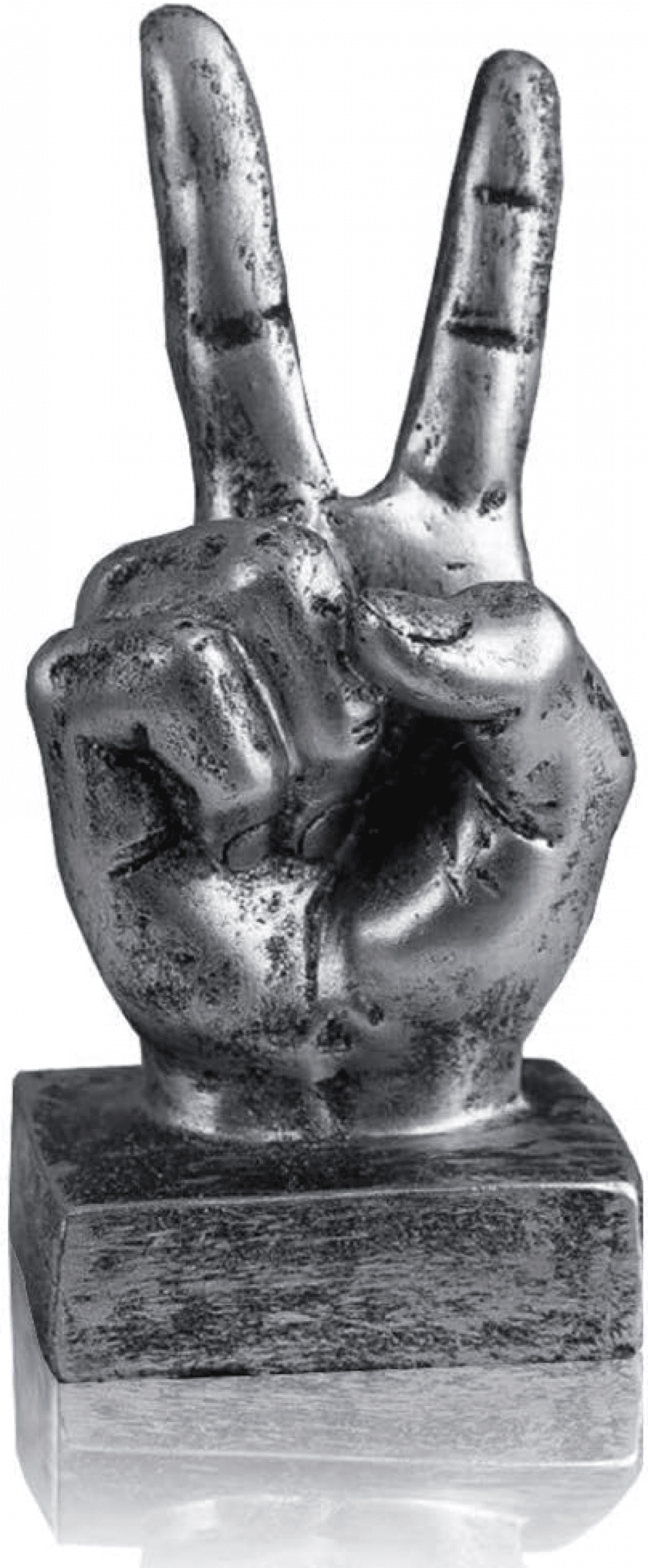 Silver Polyresin Hand Gesture Desk Statues Finger Sculpture Decor ...