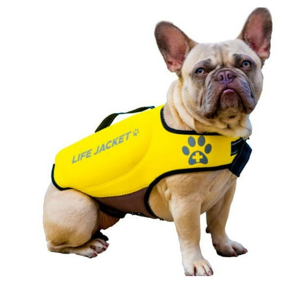 Silver Pooch Yellow Neoprene Pet Life Jacket (Small)