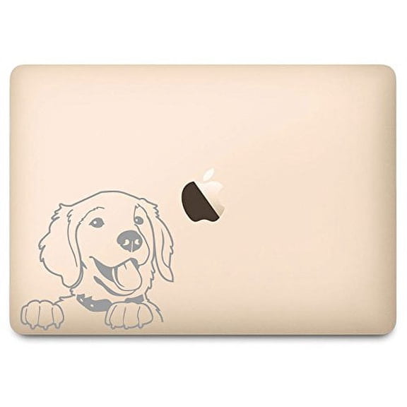 Silver Prince the Golden Retriever Decal for 12" Macbook