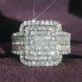 thumbnail image 1 of Silver Promise Rings Set Elegant Fashion Jewelry Lightweight Comfortable Wear 2PCS, 1 of 6