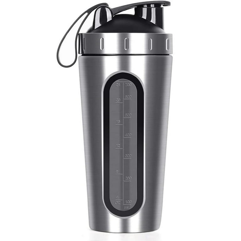 Stainless Steel Visible Window Shaker Bottle BPA Free, Gym for