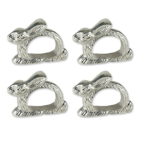 Silver Rabbit Napkin Ring (Set of 4)