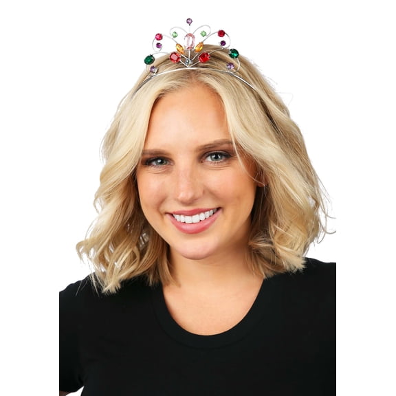 Silver Rainbow Tiara Pink