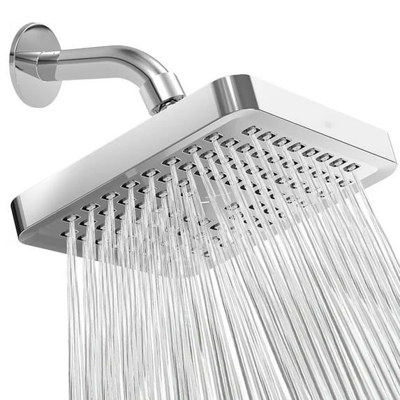 Silver Rainfall Ceiling Mounted Shower Head Large Flow Supercharge Shower Bathroom Faucet Replacement Parts Shower Accessories