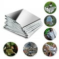thumbnail image 1 of Silver Reflective Emergency Blanket 51x83in (130x210cm), Waterproof Sunscreen Insulation Mylar Film - Portable Lifesaving Blanket for Camping, Outdoor Survival, Car & Home First Aid, 1 of 7