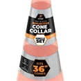 thumbnail image 1 of White + HIP Reflector Tape Cone Collar Set for Orange Traffic Cones - 4 Inch and 6 Inch Collars for Wide Body Safety Cones 36 Inch Height – High Visibility Reflective Tape Stickers, 1 of 8