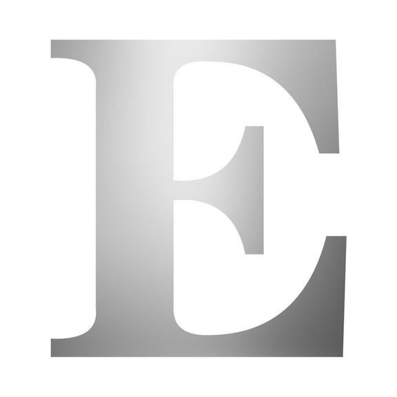 Silver Removable Letter Stickers 2.4X2 Inches, Alphabet Wall Decals for Diy Art Craft, Waterproof Adhesive for Walls Doors Windows Tiles, 1X Letter Wallpaper