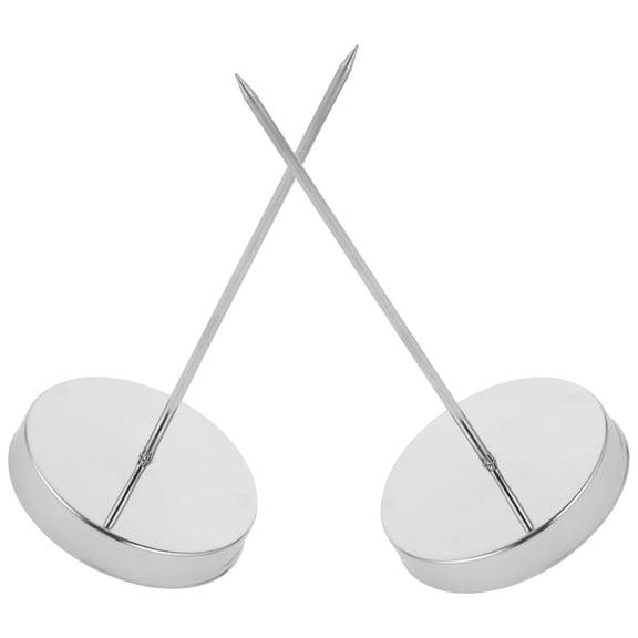 SEWOART 2Pcs Plated Silver Receipt Spike Bill Holder for Restaurant Kitchen Bar Office Desk Organizer