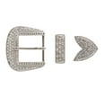 thumbnail image 1 of Silver Rhinestone 3-Piece Western Buckle Set for 1.5" Belts, 1 of 2