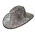 thumbnail image 1 of Silver Rhinestone Cowboy Hat Adult Costume Accessory, 1 of 4
