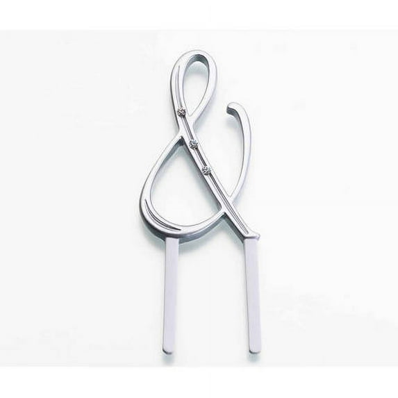 Lillian Rose MG555 S1 Silver Rhinestone Ampersand