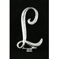 thumbnail image 1 of Silver Rhinestone Monogram Wedding Cake Topper Top Letter Initial"L", 1 of 3