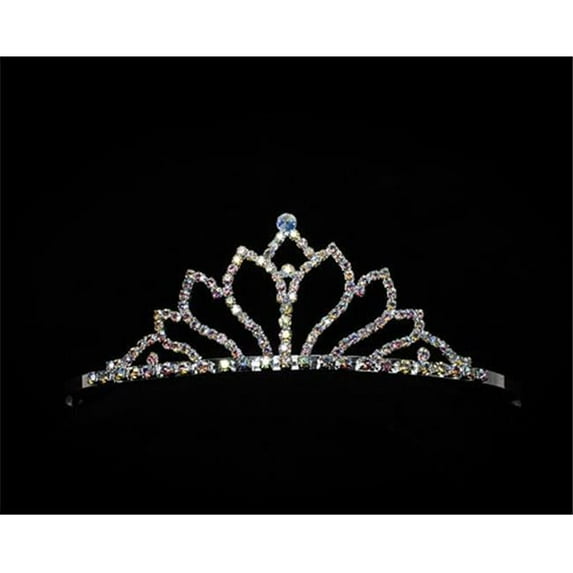 Silver Rhinestone Tiara - AB Stone