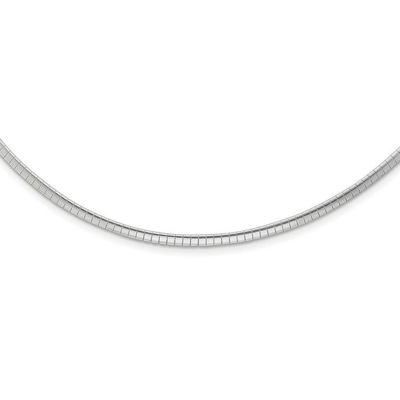 Silver Rhodium Plated Cubetto Rolo Chain Necklace - 16 Inch - Lobster Claw - Measures 2mm Wide