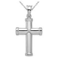 thumbnail image 1 of 925 Sterling Silver Polished Hollow Reversible Religious Faith Cross Pendant Necklace 48x25mm Wide Pendant for Women, 1 of 6