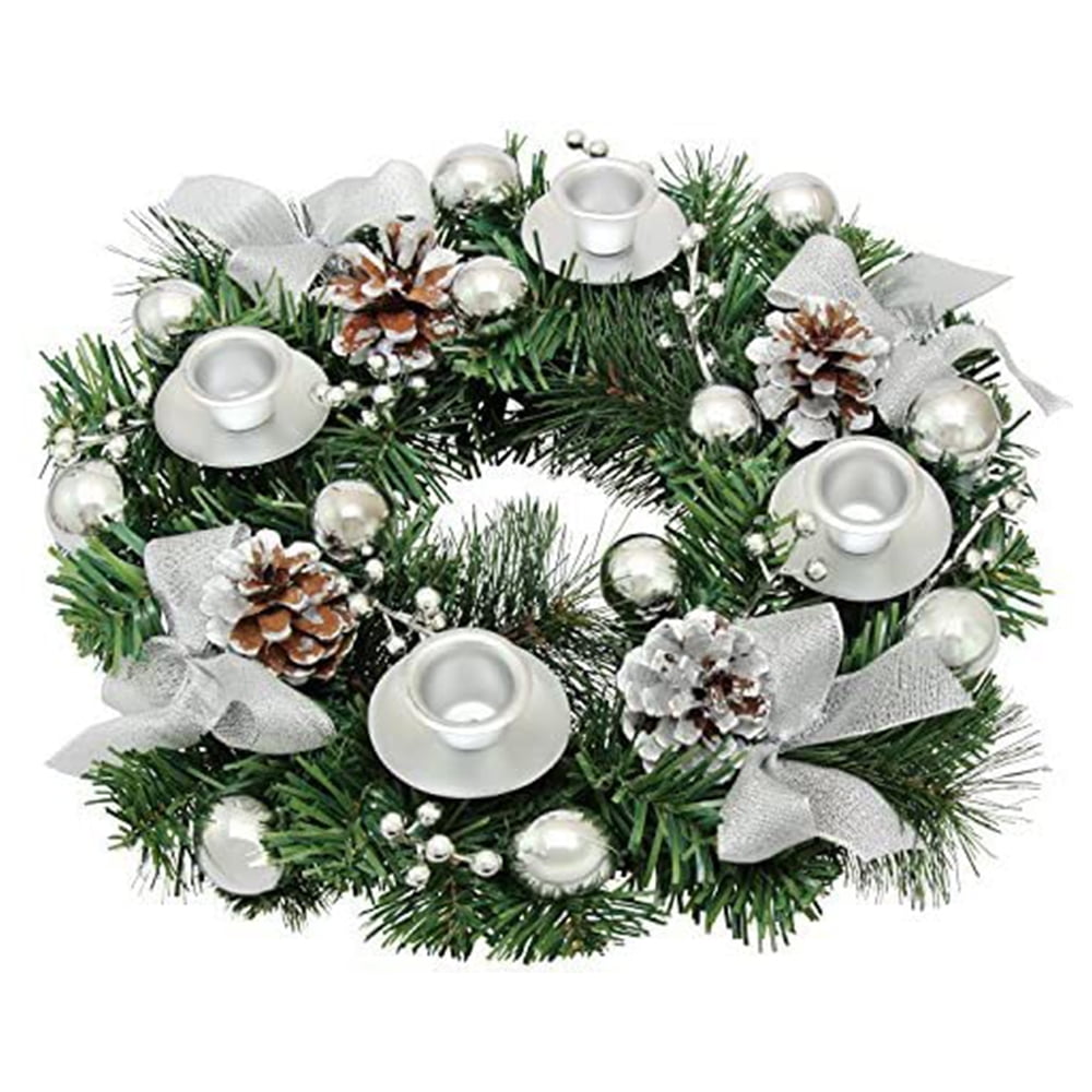 Silver Ribbon Christmas Advent Wreath Advent Wreaths Season