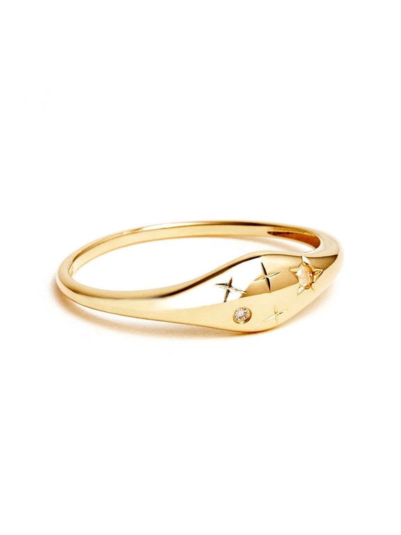 Silver Ring Constellation Design Electroplated Jewelry Zodiac Themed Elegant Gift For Her Birthday Anniversaries