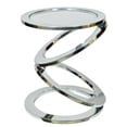 thumbnail image 1 of Silver Rings Metal Frame & Glass Top Accent Table, 1 of 1