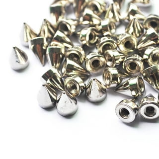150Sets Punk Spikes for Clothing,Studs and Spikes Kit Cone Spikes Leather  Rivets Gothic Screw Back Studs, DIY Necklace Jacket