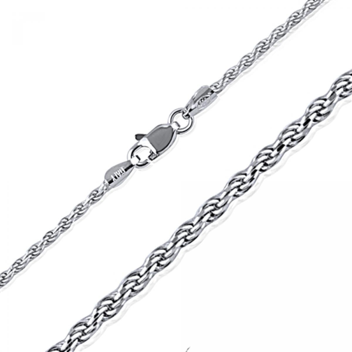 Silver Rope Chain With Lobster Clasp Necklace