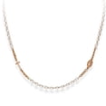 thumbnail image 1 of Silver Rosary choker with pearls, rose 18-inch, 1 of 1