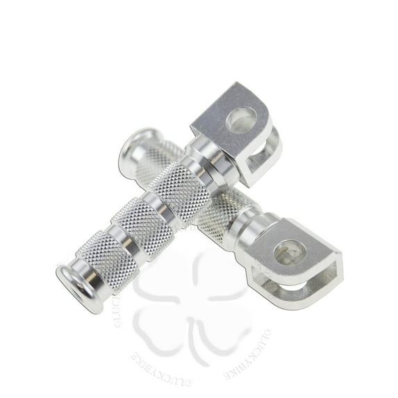 Silver Round Front Set Foot Peg Kawasaki Ninja Rider Main Steps ZX Footrest Bars